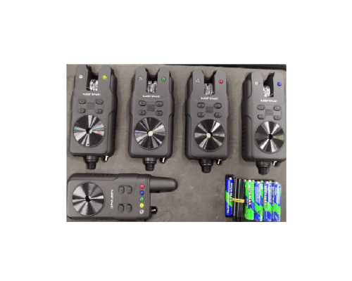 Набор сигнализаторов поклёвки Mifine 56020 4 шт + пейджер