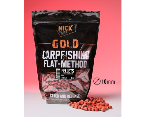 Прикормка рыболовная пеллетс Nick Baits Gold "FF 10 мм" Криль, 1 кг