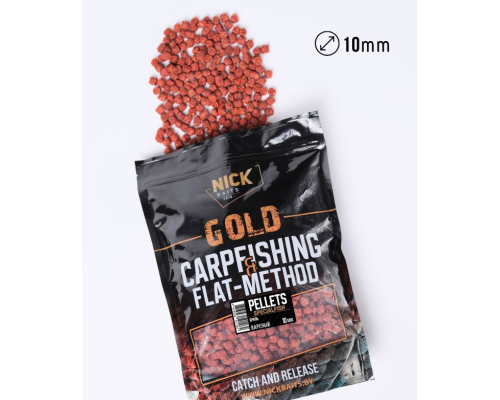 Прикормка рыболовная пеллетс Nick Baits Gold "FF 10 мм" Криль, 1 кг