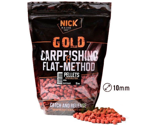 Прикормка рыболовная пеллетс Nick Baits Gold "FF 10 мм" Криль, 1 кг