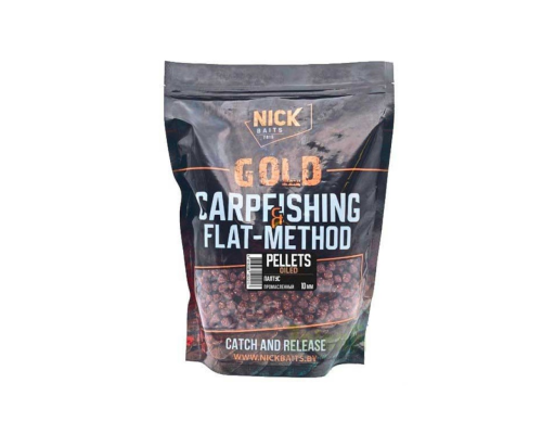 Пеллетс Nick Baits Gold промасленный (Палтус) 10мм, 1кг