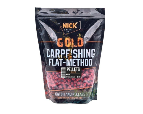 Пеллетс Nick Baits Gold промасленный (Криль) 10мм, 1кг