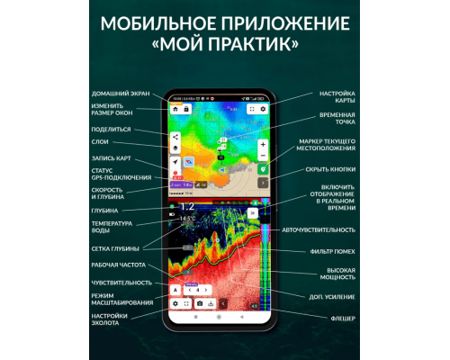 Эхолот Практик 8 Маяк GPS
