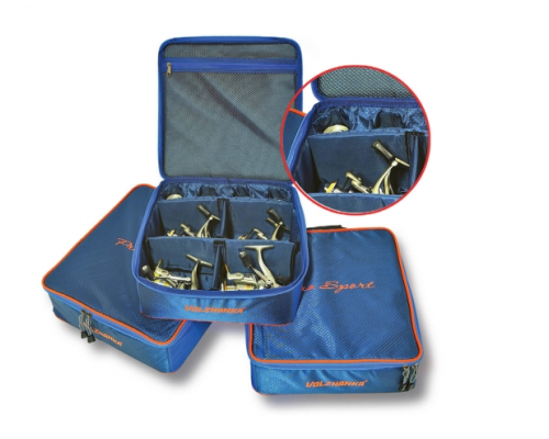 Сумка-чехол под катушки Волжанка Pro Sport M, 36х12х34см (2 средние, 2 большие катушки и 4 шпули)