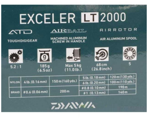 Катушка Daiwa Exceler 20 LT 2000