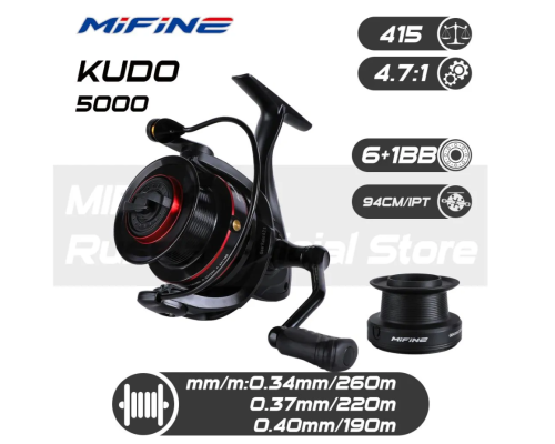 Катушка Mifine Kudo 5000F, 4.7:1, 6п.+1р.п