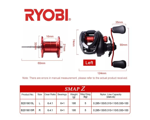 Катушка мультипликаторная Ryobi Smap ZM-L