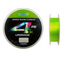 Плетенка DAYO Upgrade X4 PE 100 м, салатовый