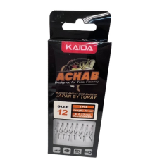 Поводки для флэт фидера Kaida Achab (8шт), леска 0,23мм, длина 10см, крючок Nº12