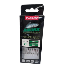 Поводки для флэд фидера Kaida Amunk (8шт), плетенка 0,14мм, длина 10см, крючок Nº08