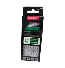 Поводки для флэд фидера Kaida Amunk (8шт), плетенка 0,12мм, длина 10см, крючок Nº10