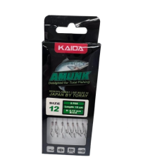 Поводки для флэд фидера Kaida Amunk (8шт), плетенка 0,12мм, длина 10см, крючок Nº12