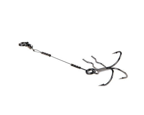 Поводки титановые Lucky John PELAGIC ASSIST оснащенные тройником d-0.40мм 7cm