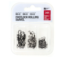 Вертлюги c застежкой Lucky John Pro Series ROLLING SWIVEL FASTLOCK Набор 30шт.