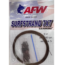 Поводковый материал AFW 7x7 с обжимными трубочками 5м 12кг
