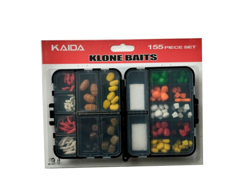 Набор силиконовых приманок в боксе Kaida KCCBO3-1 155шт