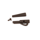 Безопасная клипса с фиксатором+конус "Volzhanka Lead Clips with Pin Tail Rubber" цвет Trans Brown (8шт)