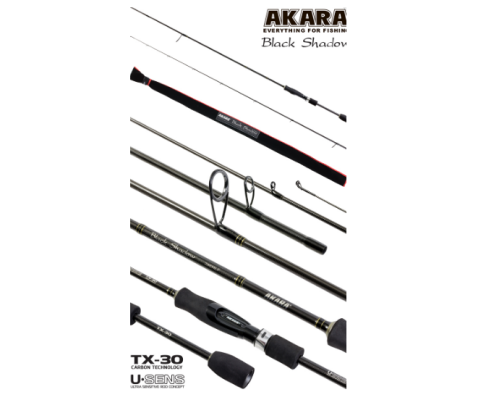 Спиннинг Akara SL1001 Black Shadow TX-30 2.3м, 3.5-10.5гр
