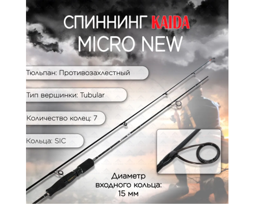 Спиннинг Kaida Micro 198см 0,8-6, арт 829-0086-190