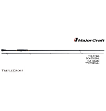 Спиннинг Major Craft TripleCross TCX-T762L/Light Game 2.29m 2.0-10.0g