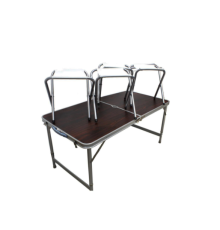 Набор складной мебели Mifine AE4, стол складной + 4 стула, телескопические ножки (60х120х70)