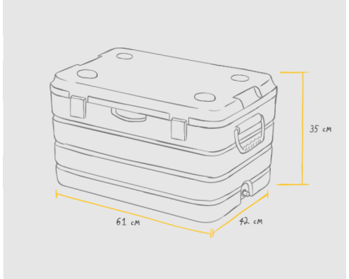 Изотермический контейнер Арктика 60л 2000-60 цвет аквамарин