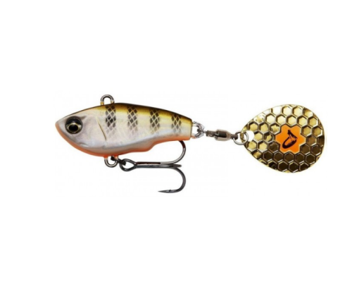 Тейл спиннер Savage Gear Fat Tail Spin 80S цвет Perch Fluo