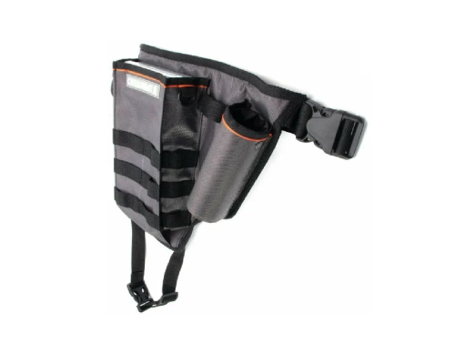 Сумка рыболовная поясная Следопыт Fishing Pocket Hip, 30х22х6 см, цв. серый + 1 коробка LUNO 18