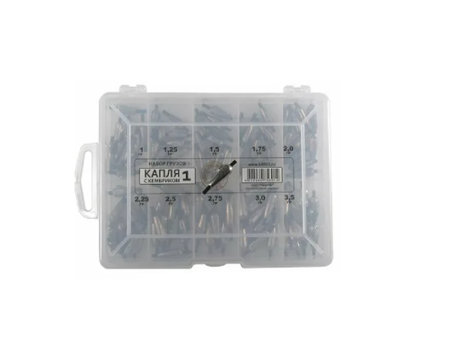 Набор грузил Три Кита Капля с кембриком №1