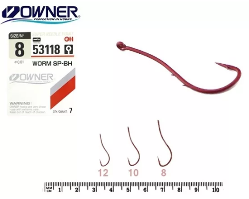 Одинарный крючок OWNER 53118 №08