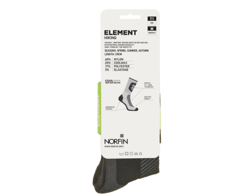 Термоноски Norfin Element Hiking Coolmax Crew T1M