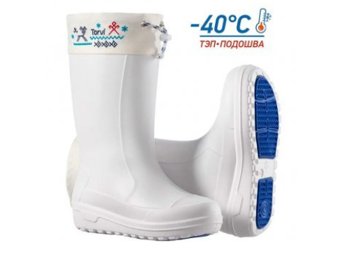 Сапоги зимние женские Torvi Onega -40°C из ЭВА с подошвой ТЭП (белый) - 4сл вкладыш