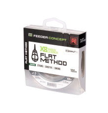 Шок-лидер плетеный Feeder Concept Flat Method X8 Shock Leader Dark Green 100м #1.5 / 0.20mm 10.9 кг