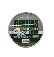 Шнур плетеный Kaida Fighters 4x 300м Dark Green 