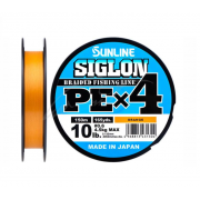 Плетенка Sunline Siglon PE х4 150м #0.3/0.098mm 5lb/2.1kg (оранж.)