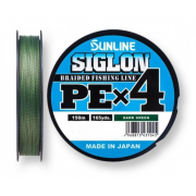 Плетенка Sunline Siglon PE х4 150м #0.6/0.132mm (темно-зелен.) 