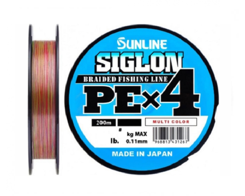 Плетенка Sunline Siglon PE х4 200м #0.6/0.132mm (мульти.)