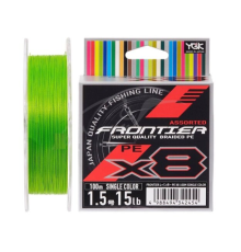Плетенка YGK Frontier Assorted x8 100m #1.2/0.185mm 12lb/5.4kg салатовый