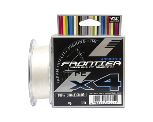 Плетенка YGK Frontier Assorted x4 100m #1.2/0.185mm 12lb/5.4kg (белый)