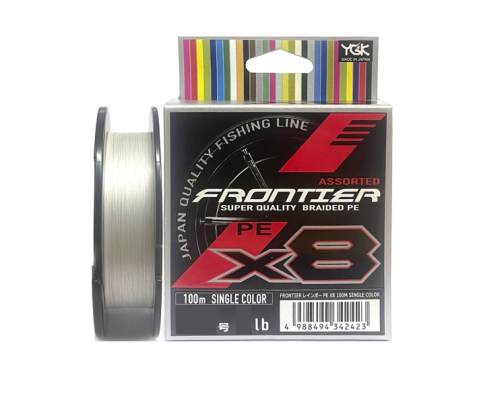 Плетенка YGK Frontier Assorted x8 100m #0.8/0.148mm 8lb/3.6kg белый