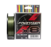 Плетенка YGK Frontier Assorted x8 100m #0.8/0.148mm 8lb/3.6kg (болотный)