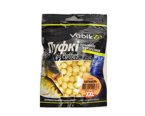 Воздушная кукуруза Vabik, Corn Puffies XXL (6-8 мм), 20г, Карамель