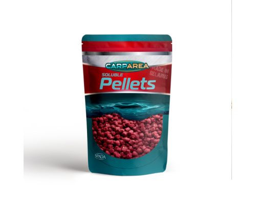 Пеллетс CarpArea «Soluble Pellets» (Strawberry/Клубника) 6мм, 1кг