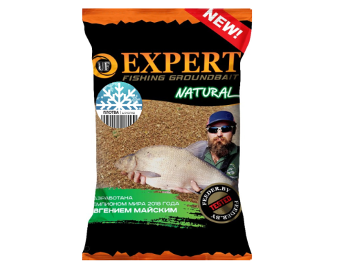 Прикормка зимняя Feeder.by EXPERT Natural холодная вода Плотва шоколад 0.8 кг
