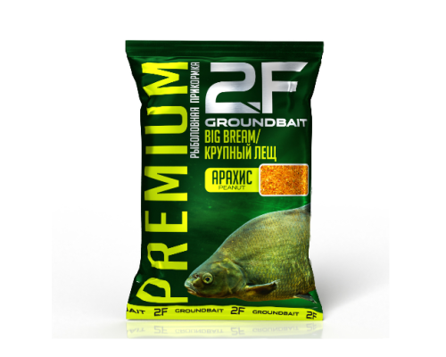 Прикормка 2F-Premium «Крупный лещ» (Арахис) Крупная фракция, 1кг