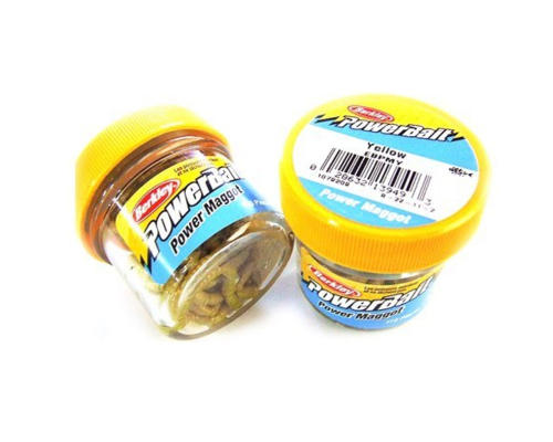 Силиконовая приманка Berkley Gulp! Power Maggot Yellow (110 шт) (Опарыш желтый)