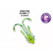 Силиконовая приманка Crazy Fish Allure 1.1" 46-27-22-6