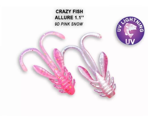 Силиконовая приманка Crazy Fish Allure 1.1" 46-27-9d-6