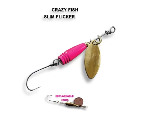 Блесна вращающаяся Crazy Fish Spinner Slim Flicker 1,9г #5