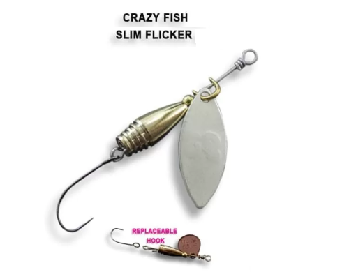 Блесна вращающаяся Crazy Fish Spinner Slim Flicker DR 2,6г #2